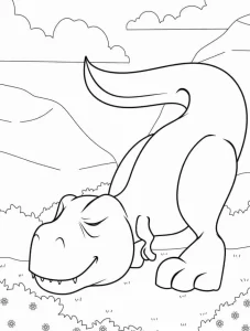 coloriage T Rex pour enfants a imprimer