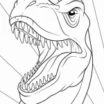 coloriage T Rex pour primaire