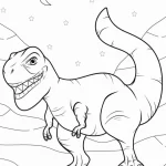 a imprimer coloriage T Rex gratuit