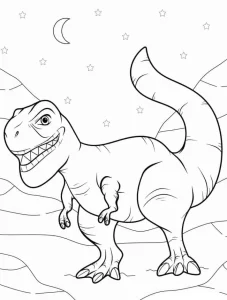 a imprimer coloriage T Rex gratuit