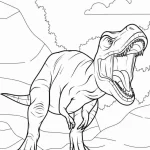 coloriage T Rex a imprimer