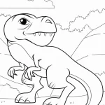 coloriage T Rex à imprimer