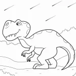coloriage T Rex pour enfants a imprimer gratuit