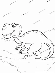 coloriage T Rex pour enfants a imprimer gratuit