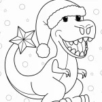 coloriage T Rex et découpage à imprimer