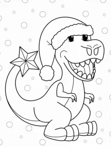 coloriage T Rex et découpage à imprimer