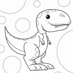 coloriage T Rex à imprimer gratuitement pdf