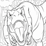 coloriage T Rex pour enfant de 10 ans
