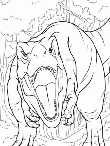 coloriage T Rex pour enfant de 10 ans
