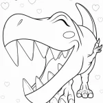 coloriage T Rex de pour enfants