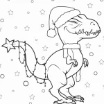 coloriage T Rex à imprimer pour enfant de 8 ans