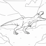 coloriage T Rex et apprentissage
