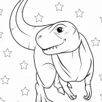imprimer coloriage T Rex gratuit