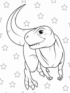 imprimer coloriage T Rex gratuit