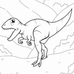 coloriage T Rex gratuit pour enfants