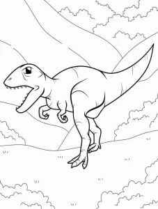 coloriage T Rex gratuit pour enfants