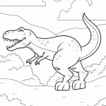 coloriage T Rex pour enfants