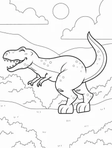 coloriage T Rex pour enfants