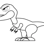 coloriage T Rex de pour enfants