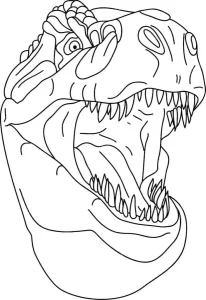 coloriage T Rex à imprimer a4