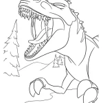 coloriage T Rex à imprimer pour enfant de 12 ans