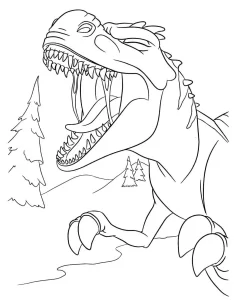 coloriage T Rex à imprimer pour enfant de 12 ans