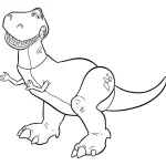 imprimer coloriage T Rex gratuit