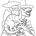 coloriage T Rex pour enfant de 5 ans