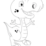 coloriage T Rex educatif pour enfant