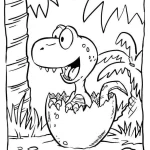 coloriage T Rex a imprimer pour enfant de 4 ans