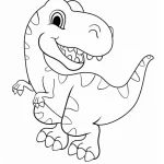 coloriage T Rex gratuit pour enfants