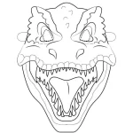 coloriage T Rex gratuit à imprimer