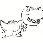 coloriage T Rex à imprimer gratuitement pdf