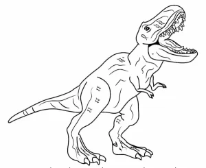 coloriage T Rex pour bebe a imprimer