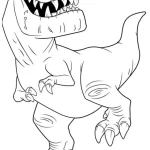 coloriage T Rex pour enfant