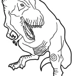 coloriage T Rex pour enfant