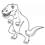 coloriage T Rex à imprimer pour enfant de 12 ans