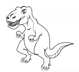 coloriage T Rex à imprimer pour enfant de 12 ans