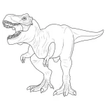 coloriage T Rex et découpage à imprimer