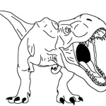 coloriage T Rex a imprimer
