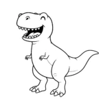 coloriage T Rex qui rit gratuit