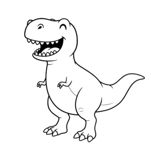 coloriage T Rex qui rit gratuit