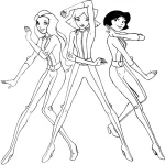 imprimer coloriage Totally Spies pour enfant