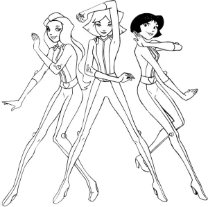 imprimer coloriage Totally Spies pour enfant