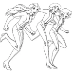 coloriage Totally Spies pour enfant de 4 ans