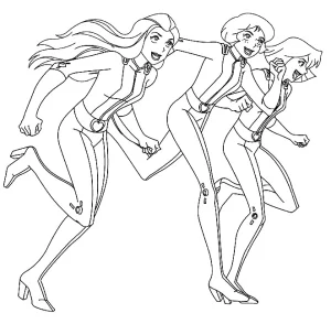 coloriage Totally Spies pour enfant de 4 ans