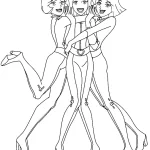 coloriage Totally Spies à imprimer pour enfant de 12 ans