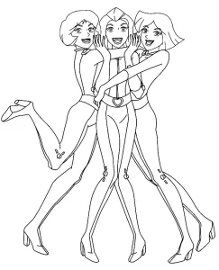 coloriage Totally Spies à imprimer pour enfant de 12 ans