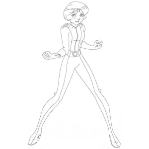 image pour coloriage Totally Spies enfant
