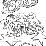 coloriage Totally Spies et decoupage
